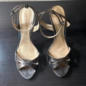 SCHUTZ Women's Dollie High Stiletto Heel Ankle Strap Sandal